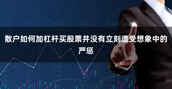 散户如何加杠杆买股票并没有立刻遭受想象中的严惩
